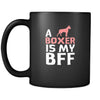 Boxer a Boxer is my bff 11oz Black Mug-Drinkware-Teelime | shirts-hoodies-mugs