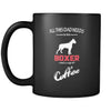 Boxer All this Dad needs is his Boxer and a cup of coffee 11oz Black Mug-Drinkware-Teelime | shirts-hoodies-mugs