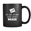 Boxer Feel Safe With A Boxer 11oz Black Mug-Drinkware-Teelime | shirts-hoodies-mugs