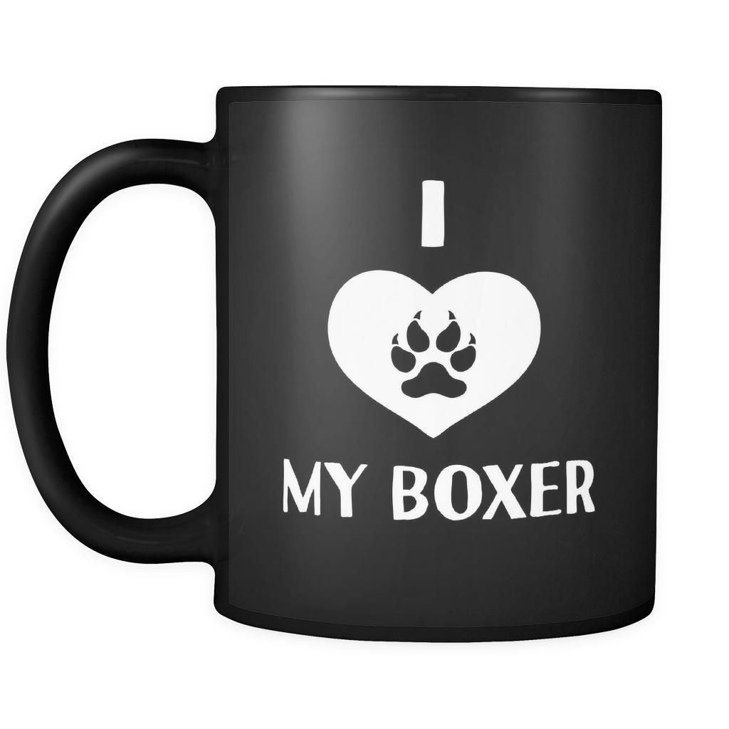 Boxer I Love My Boxer 11oz Black Mug-Drinkware-Teelime | shirts-hoodies-mugs
