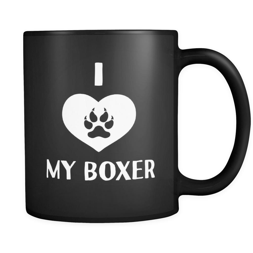 Boxer I Love My Boxer 11oz Black Mug-Drinkware-Teelime | shirts-hoodies-mugs