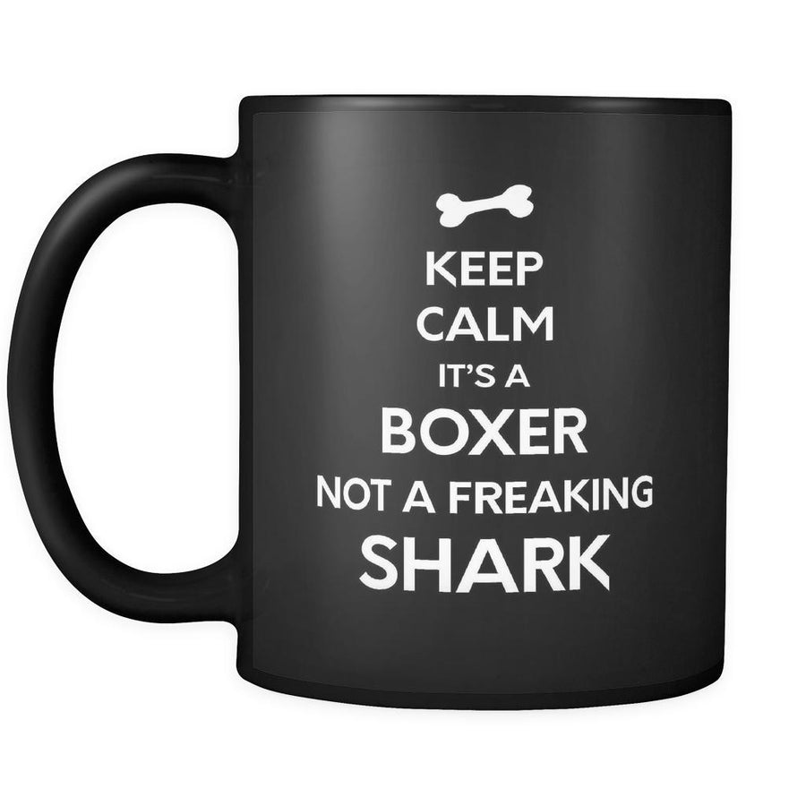 Boxer It's A Boxer Not A Shark 11oz Black Mug-Drinkware-Teelime | shirts-hoodies-mugs