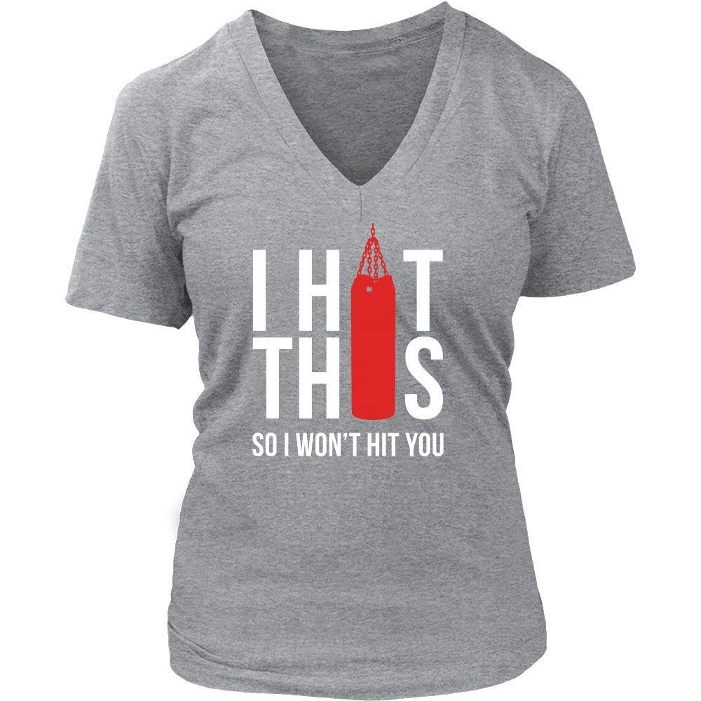 Boxer T Shirt - Boxing I hit Punching Bag So I won't hit you-T-shirt-Teelime | shirts-hoodies-mugs