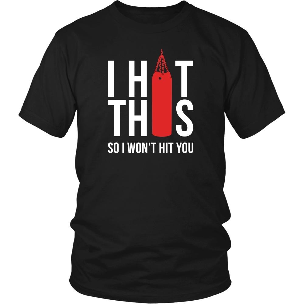 Boxer T Shirt - Boxing I hit Punching Bag So I won't hit you-T-shirt-Teelime | shirts-hoodies-mugs
