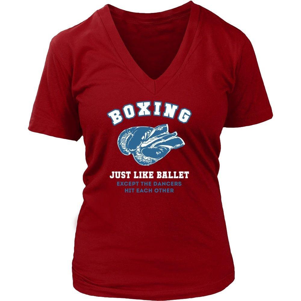 Boxer T Shirt - Boxing just like ballet except the dancers hit each other-T-shirt-Teelime | shirts-hoodies-mugs