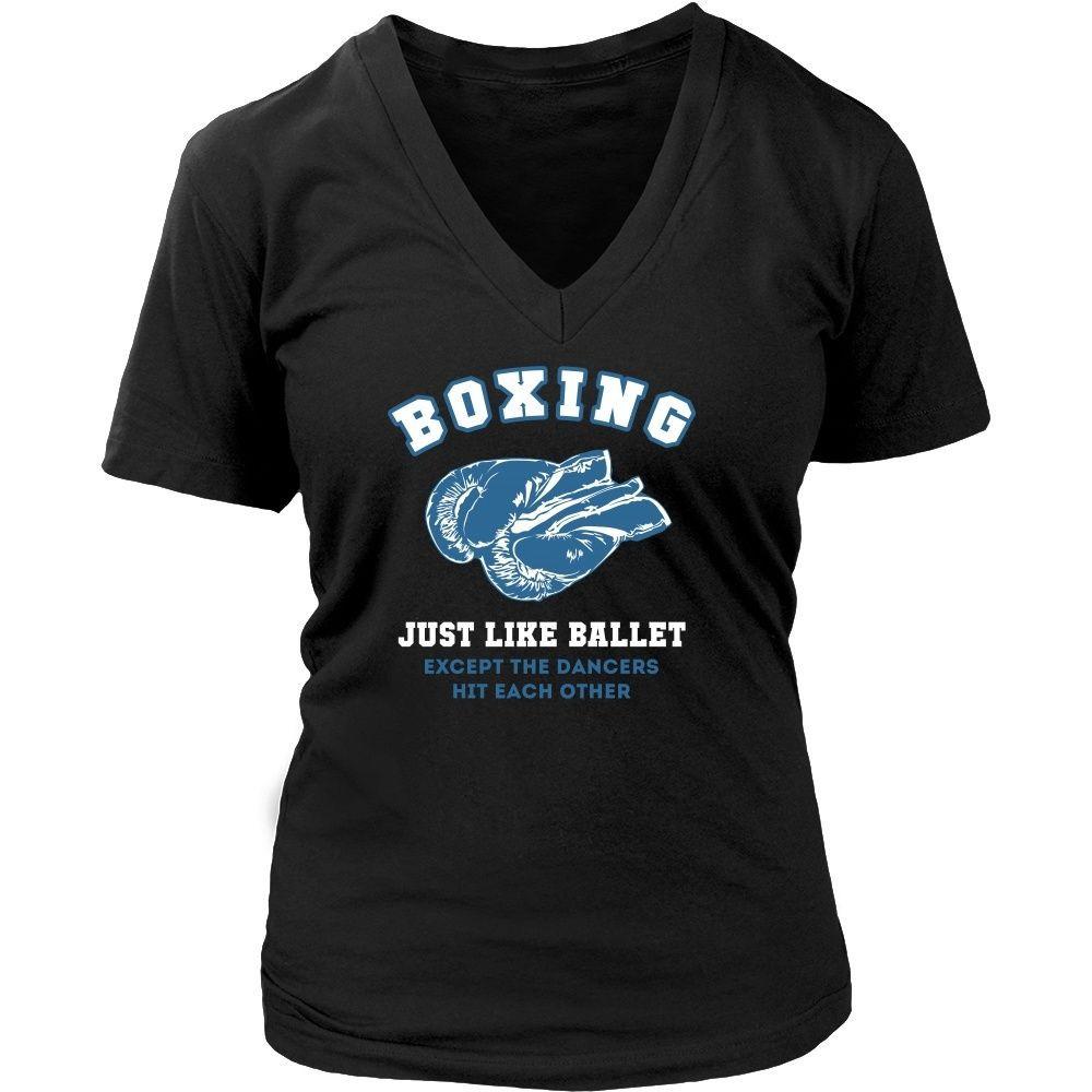 Boxer T Shirt - Boxing just like ballet except the dancers hit each other-T-shirt-Teelime | shirts-hoodies-mugs
