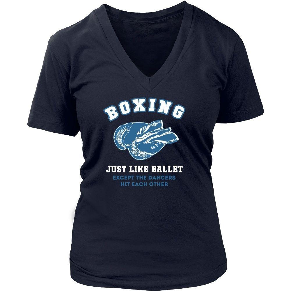 Boxer T Shirt - Boxing just like ballet except the dancers hit each other-T-shirt-Teelime | shirts-hoodies-mugs