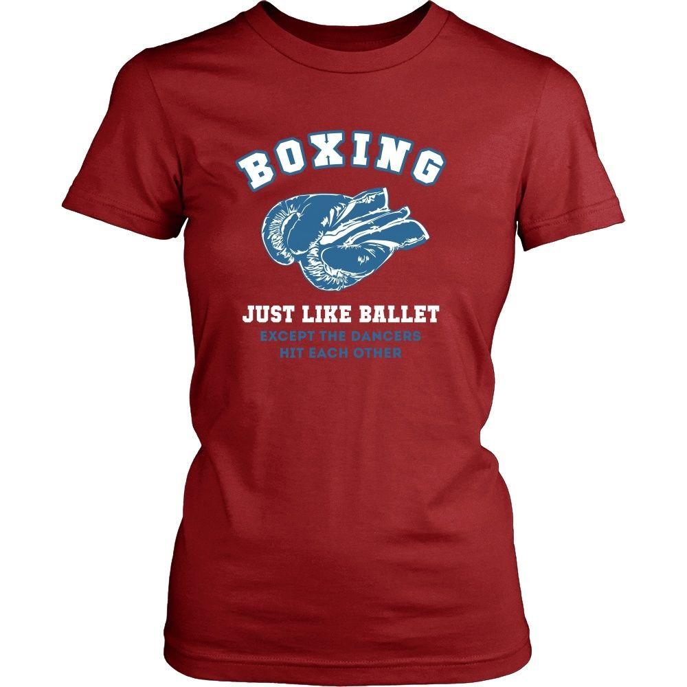 Boxer T Shirt - Boxing just like ballet except the dancers hit each other-T-shirt-Teelime | shirts-hoodies-mugs