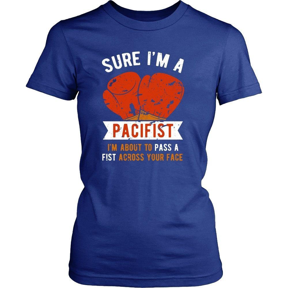 Boxer T Shirt - Boxing Sure I'm Pacifist-T-shirt-Teelime | shirts-hoodies-mugs