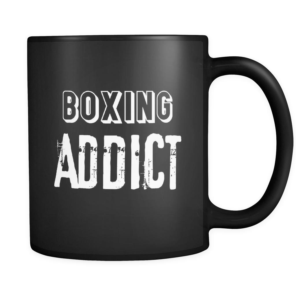 Boxing Boxing Addict 11oz Black Mug-Drinkware-Teelime | shirts-hoodies-mugs
