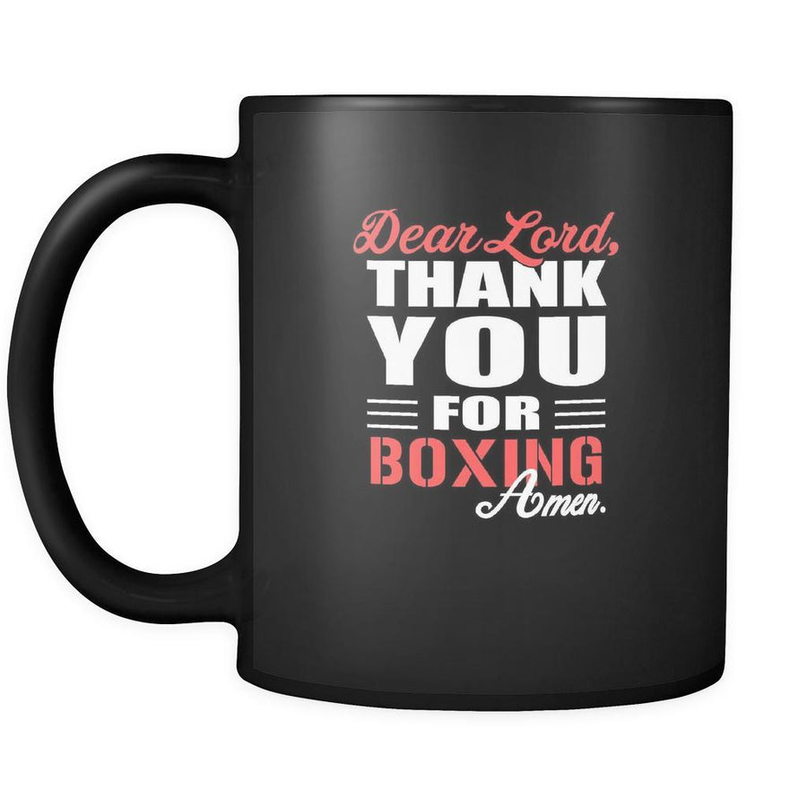 Boxing Dear Lord, thank you for Boxing Amen. 11oz Black Mug-Drinkware-Teelime | shirts-hoodies-mugs