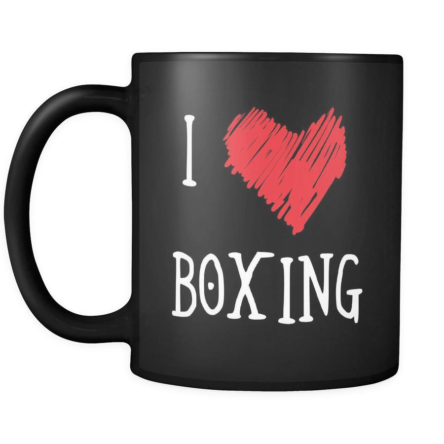 Boxing I Love Boxing 11oz Black Mug-Drinkware-Teelime | shirts-hoodies-mugs