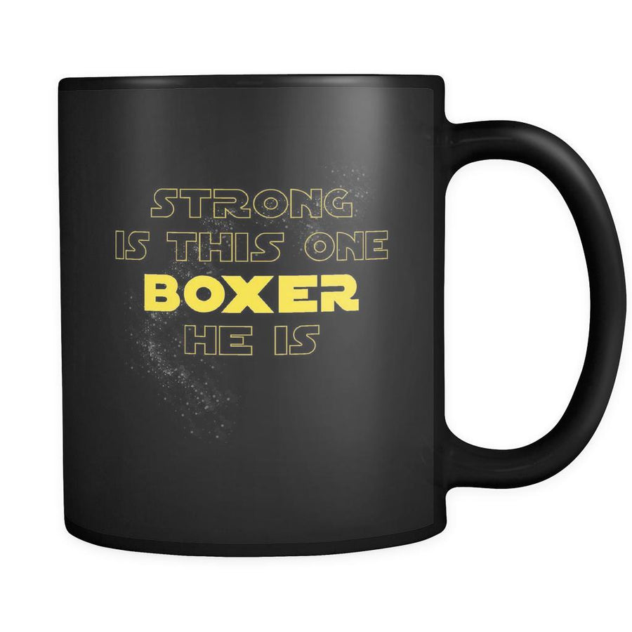 Boxing Strong Is This One Boxer He Is 11oz Black Mug