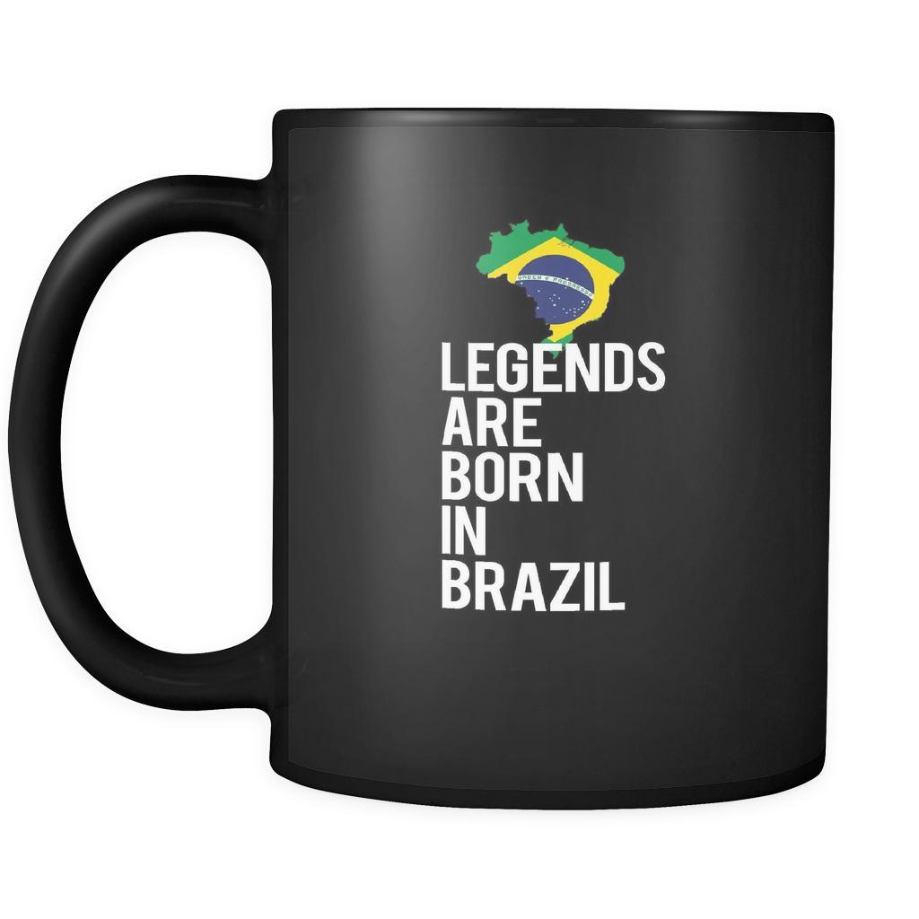 Brazil Legends are born in Brazil 11oz Black Mug-Drinkware-Teelime | shirts-hoodies-mugs