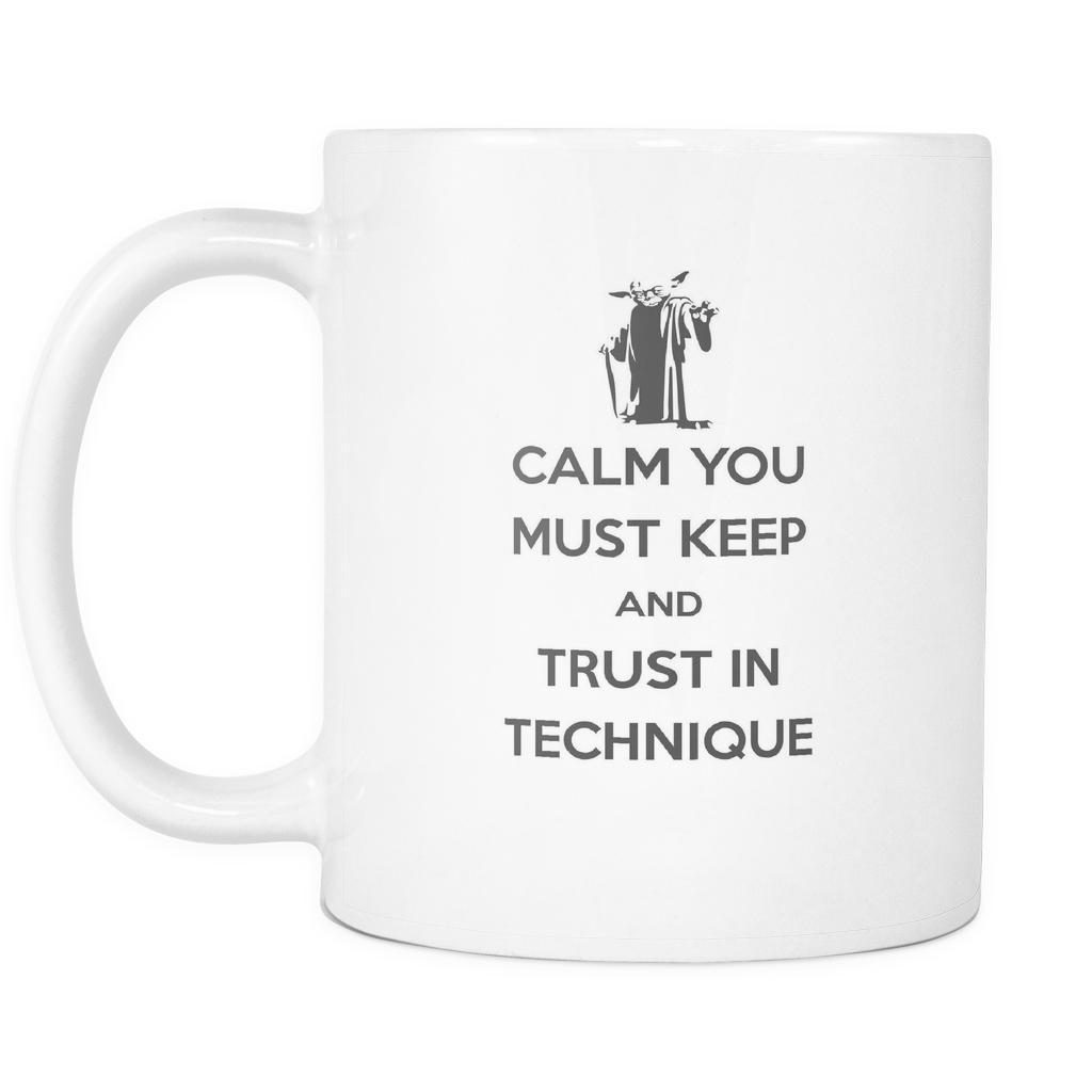 Brazilian Jiu Jitsu Coffee Cup - BJJ Yoda-Drinkware-Teelime | shirts-hoodies-mugs