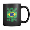 Brazilian Jiu Jitsu Cup- BJJ Flag - Sport Gift, 11 oz Black Mug-Drinkware-Teelime | shirts-hoodies-mugs