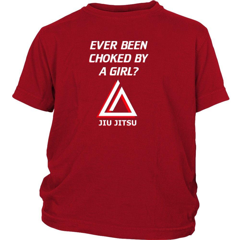 Brazilian Jiu Jitsu Kids T Shirt - Ever been choked by a girl?-T-shirt-Teelime | shirts-hoodies-mugs