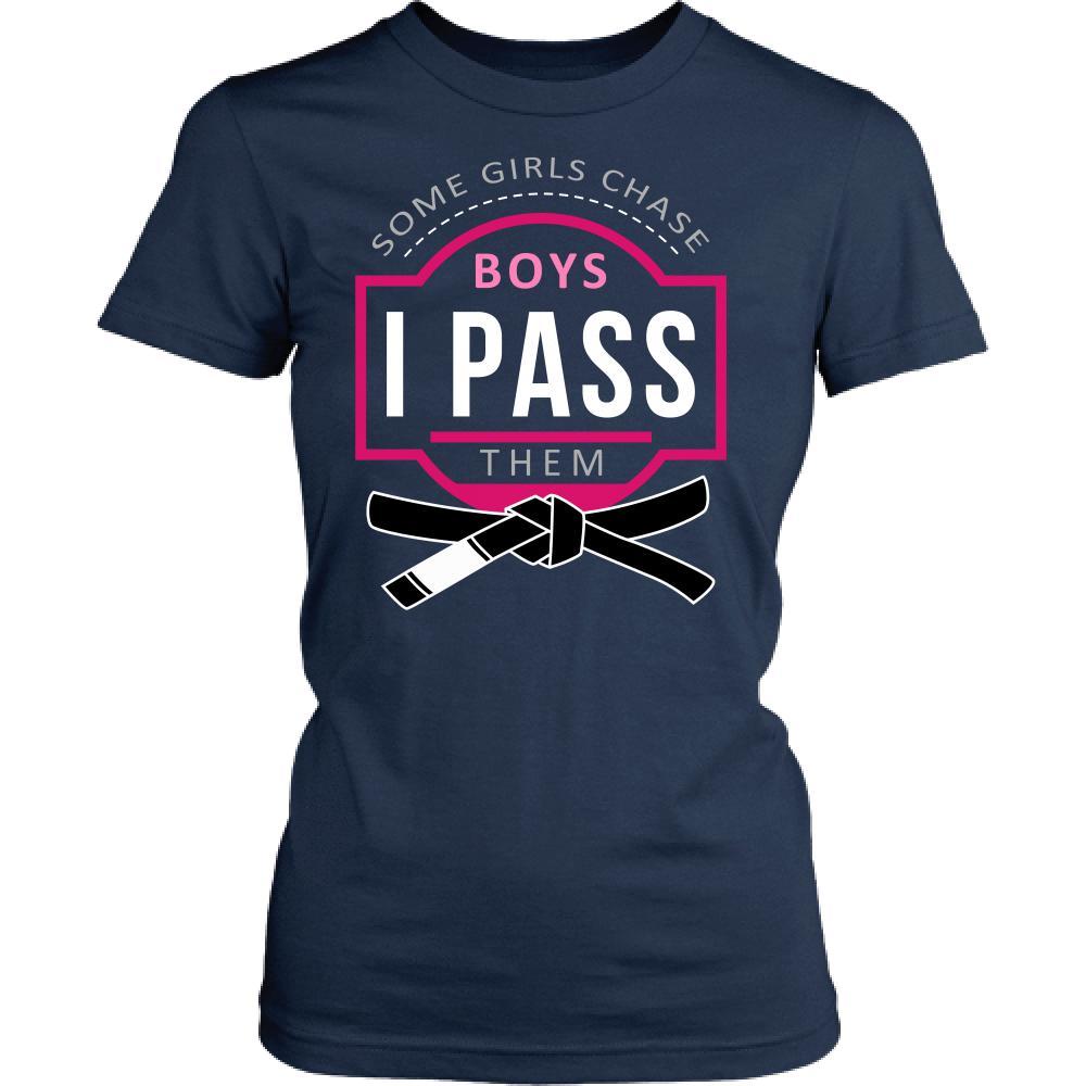 Brazilian Jiu Jitsu Kids T Shirt - Some girls chase boys I pass them-T-shirt-Teelime | shirts-hoodies-mugs