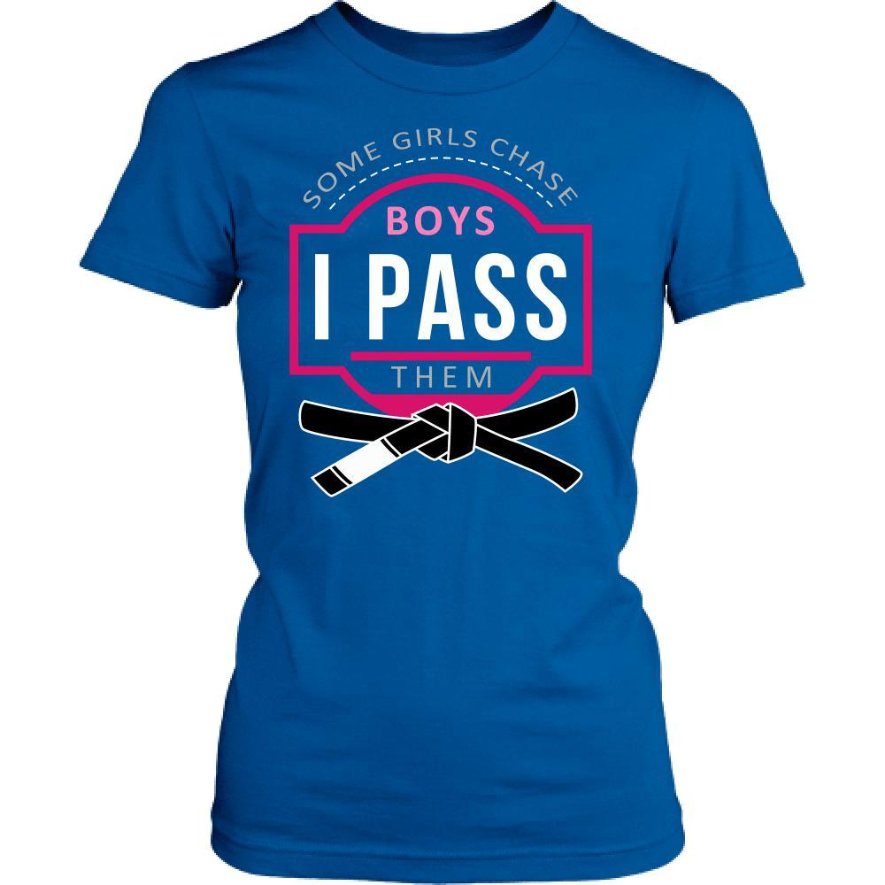 Brazilian Jiu Jitsu Kids T Shirt - Some girls chase boys I pass them