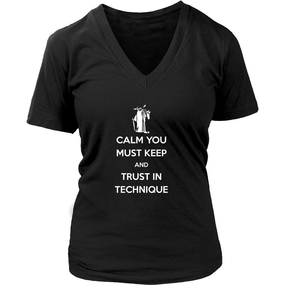 BJJ T Shirt - Calm You Must Keep And Trust In Technique - Teelime ...