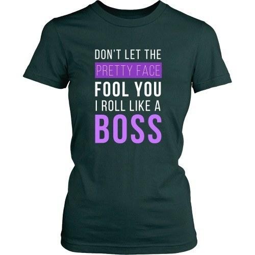 Brazilian Jiu Jitsu T Shirt - Don't Let The Pretty Face Fool You I Roll Like A Boss-T-shirt-Teelime | shirts-hoodies-mugs