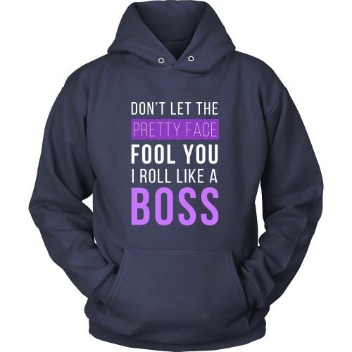 Brazilian Jiu Jitsu T Shirt - Don't Let The Pretty Face Fool You I Roll Like A Boss-T-shirt-Teelime | shirts-hoodies-mugs