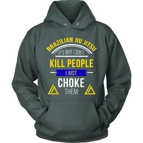 Brazilian Jiu Jitsu T Shirt - It's Why I Don't Kill People I Just Choke Them-T-shirt-Teelime | shirts-hoodies-mugs