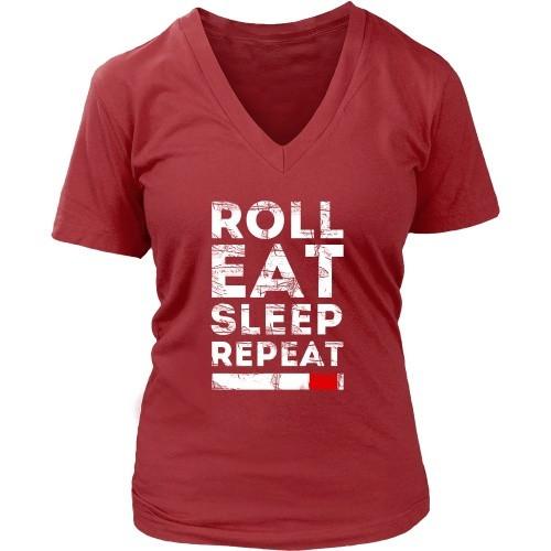 Brazilian Jiu Jitsu T Shirt - Roll Eat Sleep Repeat-T-shirt-Teelime | shirts-hoodies-mugs