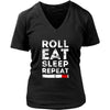 Brazilian Jiu Jitsu T Shirt - Roll Eat Sleep Repeat-T-shirt-Teelime | shirts-hoodies-mugs