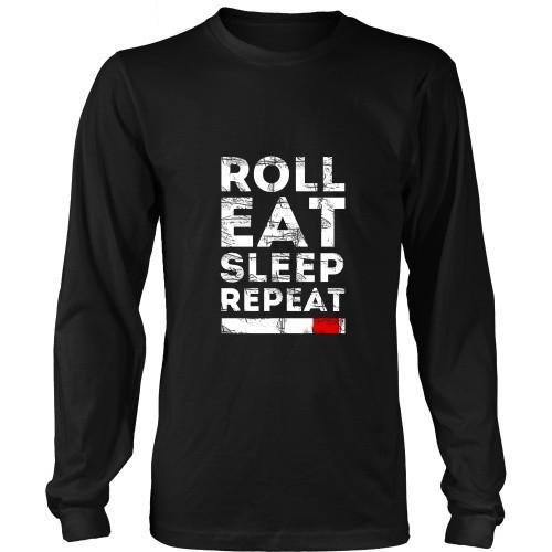 Brazilian Jiu Jitsu T Shirt - Roll Eat Sleep Repeat-T-shirt-Teelime | shirts-hoodies-mugs