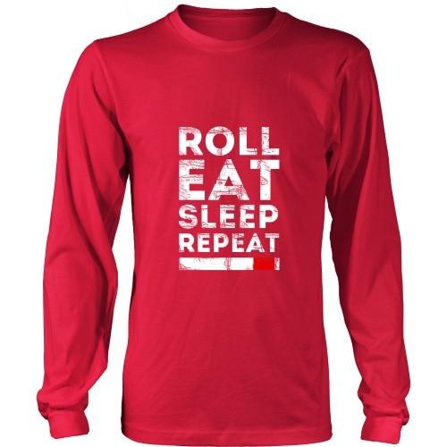 Brazilian Jiu Jitsu T Shirt - Roll Eat Sleep Repeat-T-shirt-Teelime | shirts-hoodies-mugs