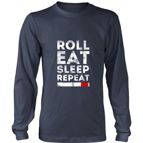 Brazilian Jiu Jitsu T Shirt - Roll Eat Sleep Repeat-T-shirt-Teelime | shirts-hoodies-mugs