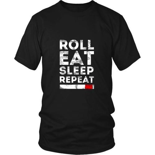 Brazilian Jiu Jitsu T Shirt - Roll Eat Sleep Repeat-T-shirt-Teelime | shirts-hoodies-mugs