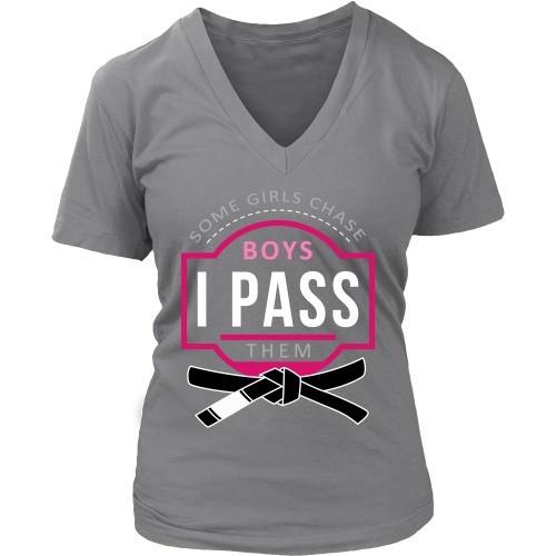 Brazilian Jiu Jitsu T Shirt - Some Girls Chase Boys I Pass Them-T-shirt-Teelime | shirts-hoodies-mugs