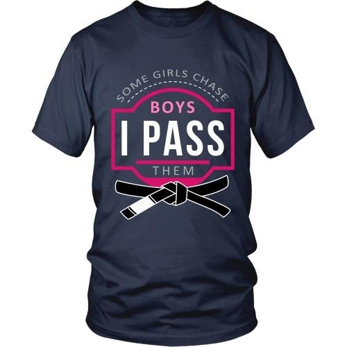 Brazilian Jiu Jitsu T Shirt - Some Girls Chase Boys I Pass Them-T-shirt-Teelime | shirts-hoodies-mugs