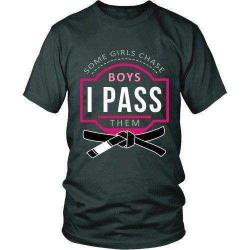 Brazilian Jiu Jitsu T Shirt - Some Girls Chase Boys I Pass Them-T-shirt-Teelime | shirts-hoodies-mugs