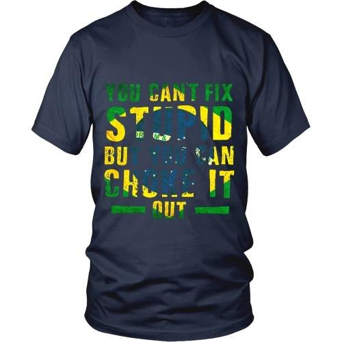 Brazilian Jiu Jitsu T Shirt - You cant fix stupid, but you can choke it out-T-shirt-Teelime | shirts-hoodies-mugs