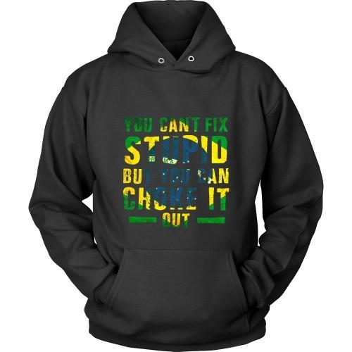 Brazilian Jiu Jitsu T Shirt - You cant fix stupid, but you can choke it out-T-shirt-Teelime | shirts-hoodies-mugs