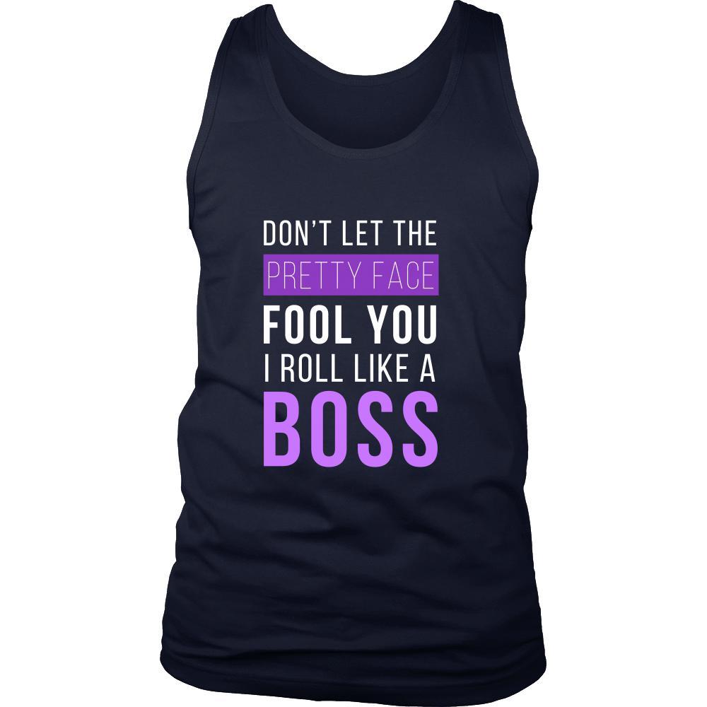 Brazilian Jiu Jitsu Tank Top - Don't Let The Pretty Face Fool You I Roll Like A Boss