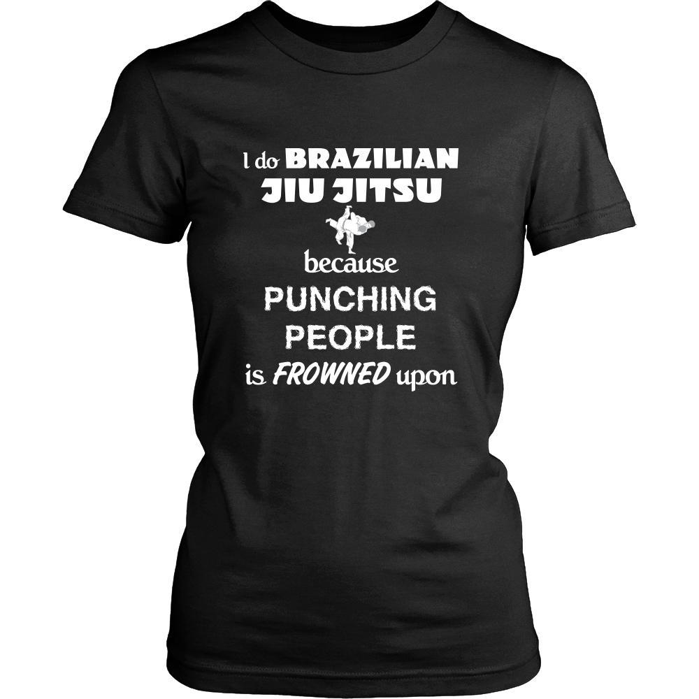 Brazilian jiu jitsu/BJJ - I do Brazilian jiu jitsu because punching people is frowned upon - Sport Shirt-T-shirt-Teelime | shirts-hoodies-mugs