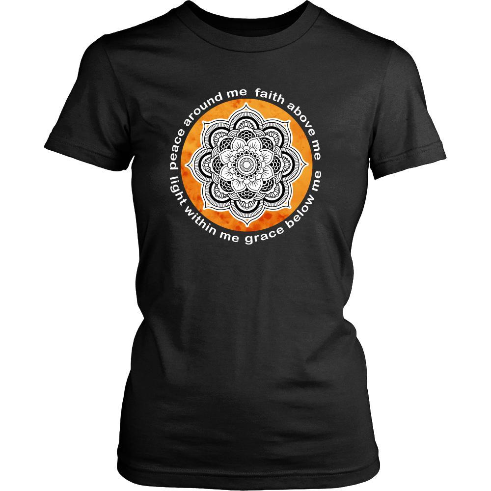 Buddhism Shirt - Peace around me, face above me, light within me, grace below me - Buddha Spirit Life Gift-T-shirt-Teelime | shirts-hoodies-mugs