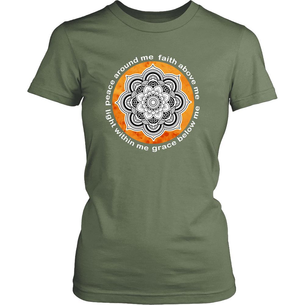 Buddhism Shirt - Peace around me, face above me, light within me, grace below me - Buddha Spirit Life Gift-T-shirt-Teelime | shirts-hoodies-mugs