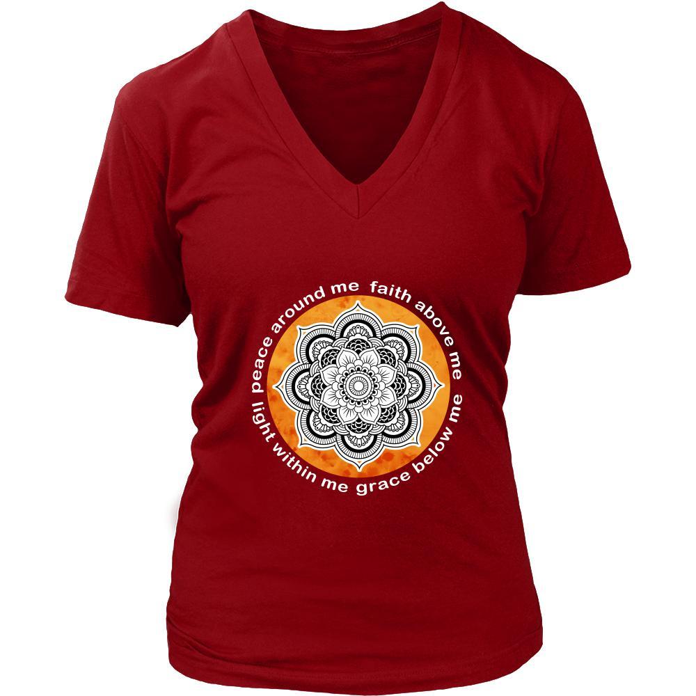 Buddhism Shirt - Peace around me, face above me, light within me, grace below me - Buddha Spirit Life Gift-T-shirt-Teelime | shirts-hoodies-mugs