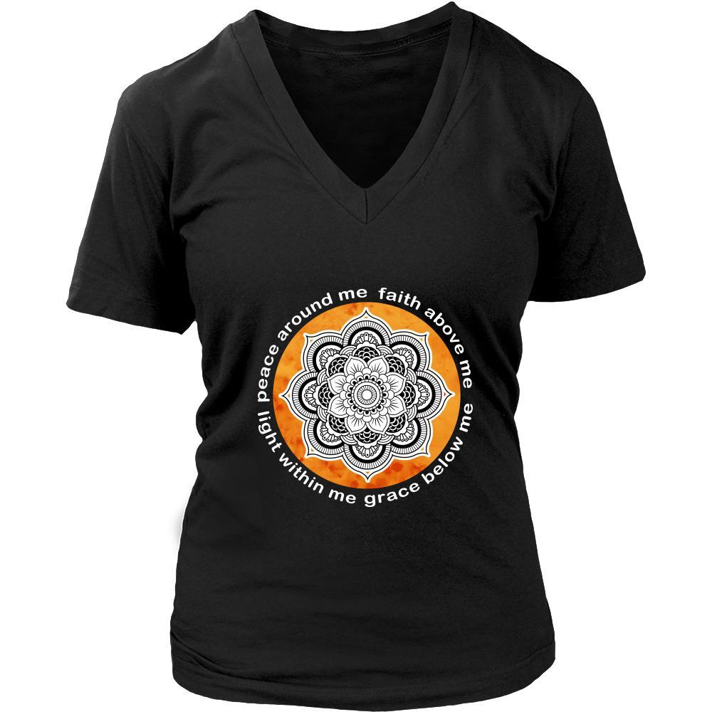 Buddhism Shirt - Peace around me, face above me, light within me, grace below me - Buddha Spirit Life Gift-T-shirt-Teelime | shirts-hoodies-mugs