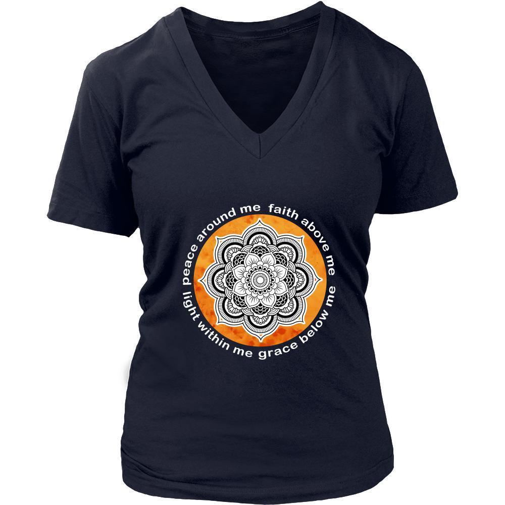 Buddhism Shirt - Peace around me, face above me, light within me, grace below me - Buddha Spirit Life Gift-T-shirt-Teelime | shirts-hoodies-mugs