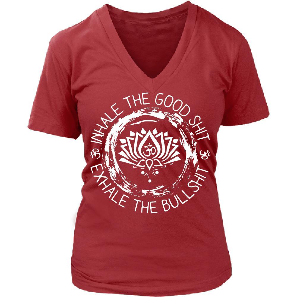Buddhism T Shirt - Inhale the good shit exhale the bullshit-T-shirt-Teelime | shirts-hoodies-mugs