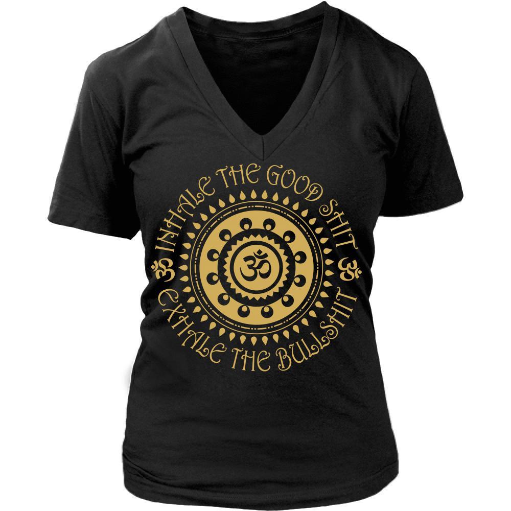 Buddhism T Shirt - Inhale the good shit exhale the bullshit-T-shirt-Teelime | shirts-hoodies-mugs