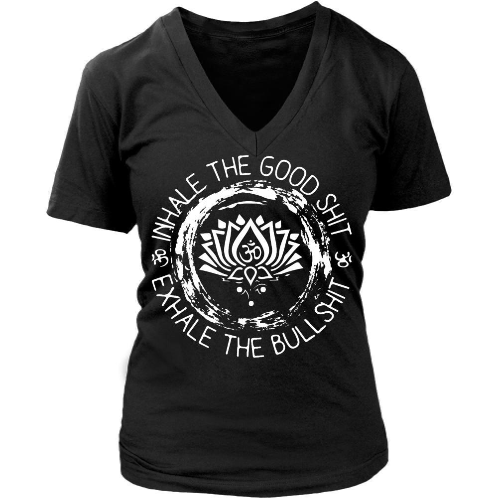 Buddhism T Shirt - Inhale the good shit exhale the bullshit-T-shirt-Teelime | shirts-hoodies-mugs