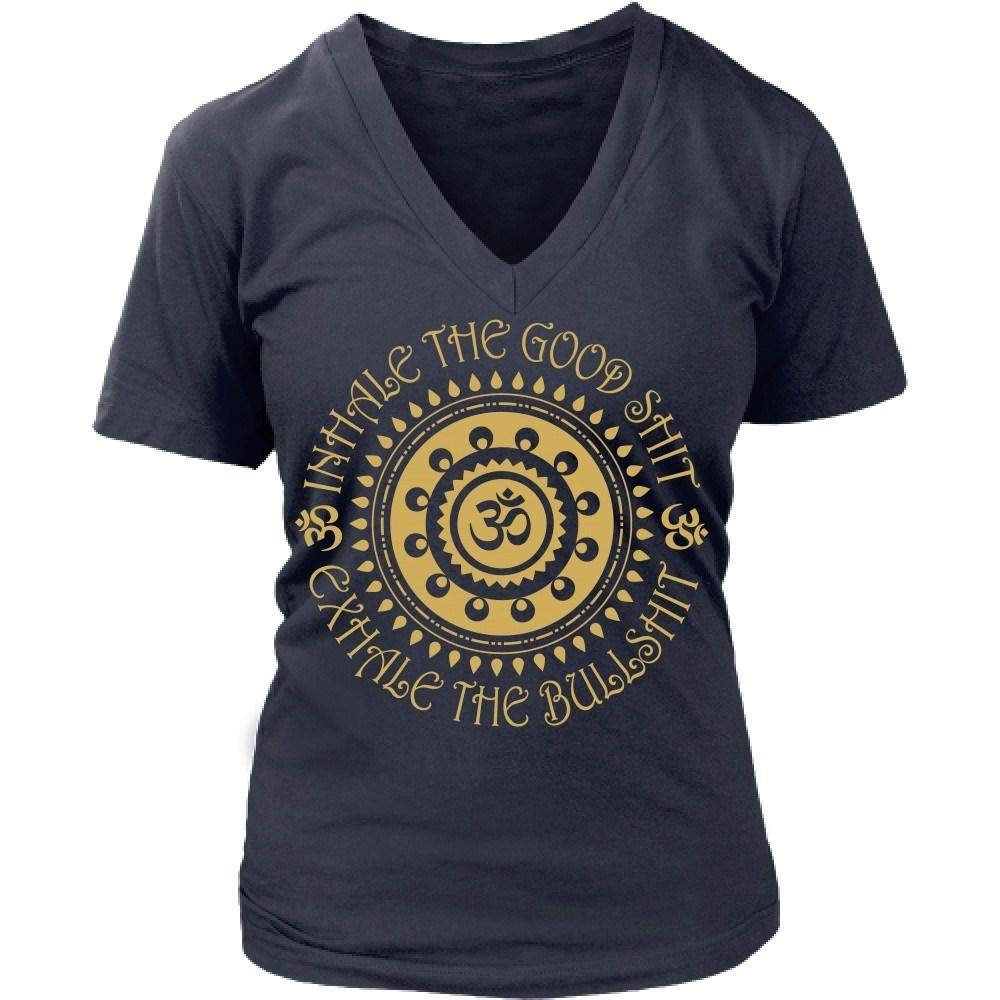 Buddhism T Shirt - Inhale the good shit exhale the bullshit-T-shirt-Teelime | shirts-hoodies-mugs
