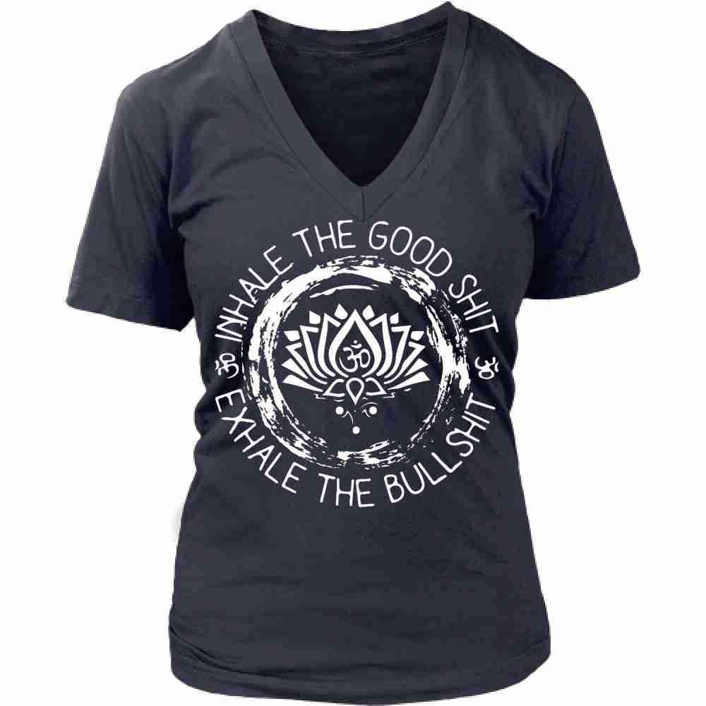Buddhism T Shirt - Inhale the good shit exhale the bullshit-T-shirt-Teelime | shirts-hoodies-mugs